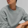 Kısa Accolade Crewneck - Ay Gri