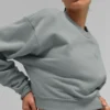 Kısa Accolade Crewneck - Ay Gri