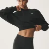 Kısa Accolade Crewneck - Siyah