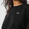 Kısa Accolade Crewneck - Siyah