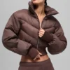 Kısa Atmosphere Puffer - Brownstone
