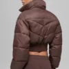Kısa Atmosphere Puffer - Brownstone