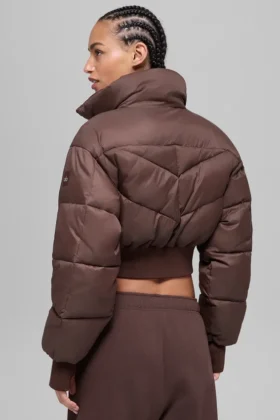 Kısa Atmosphere Puffer – Brownstone