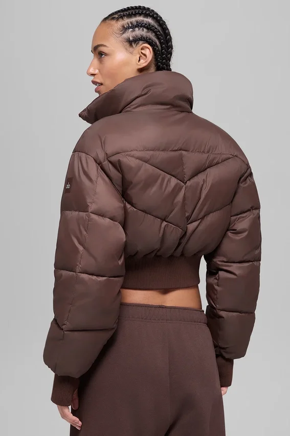 Kısa Atmosphere Puffer - Brownstone