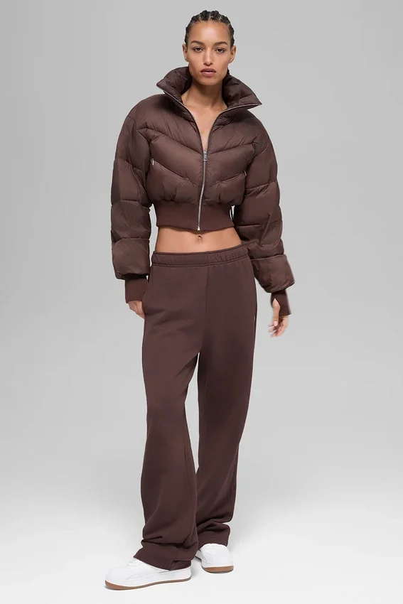 Kısa Atmosphere Puffer - Brownstone