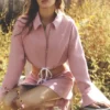 Kısa Fan Favorite Tam Fermuarlı Ceket - Vintage Pembe