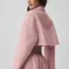 Kısa Fan Favorite Tam Fermuarlı Ceket - Vintage Pembe