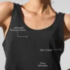 Kısa Sport Star Tank - Siyah