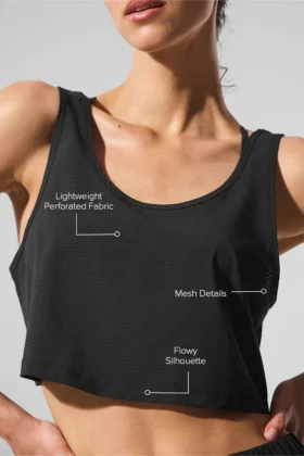 Kısa Sport Star Tank – Siyah