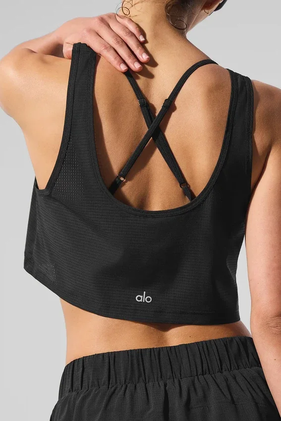 Kısa Sport Star Tank - Siyah