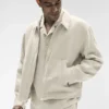 Linen Days Tam Fermuarlı Ceket - Kemik Rengi