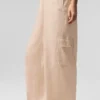 Linen Getaway Kargo Geniş Paça Pantolon - Macadamia