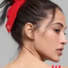 Love Knots Bağlamalı Saç Lastiği - Parlak Kırmızı
