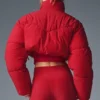 Main Act Korsajlı Puffer Ceket - Cesur Kırmızı