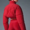 Main Act Korsajlı Puffer Ceket - Cesur Kırmızı