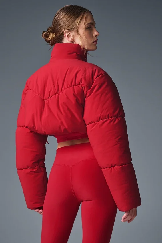 Main Act Korsajlı Puffer Ceket - Cesur Kırmızı