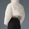 Main Act Korsajlı Puffer Ceket - Fildişi/Fildişi