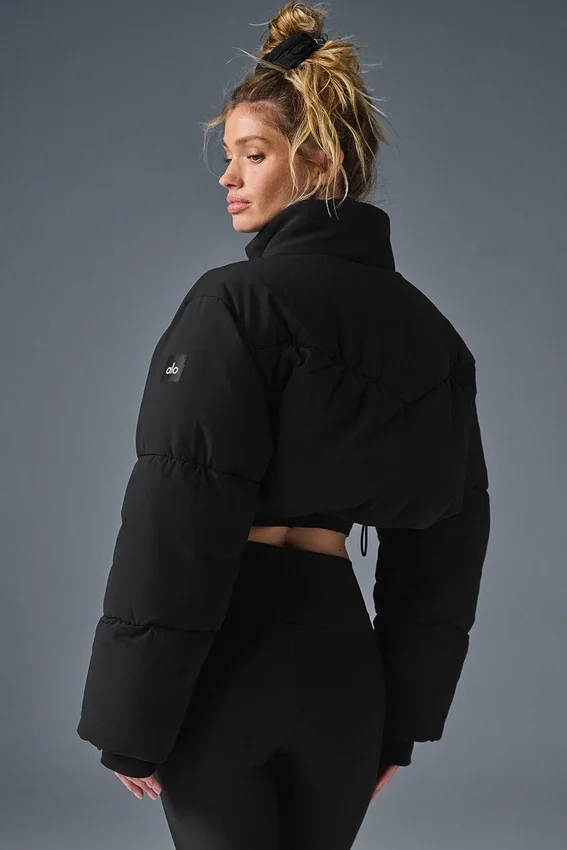 Main Act Korsajlı Puffer Ceket - Siyah