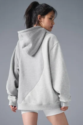 Make Waves Kapüşonlu Sweatshirt – Atletik Melanj Gri Tonlu