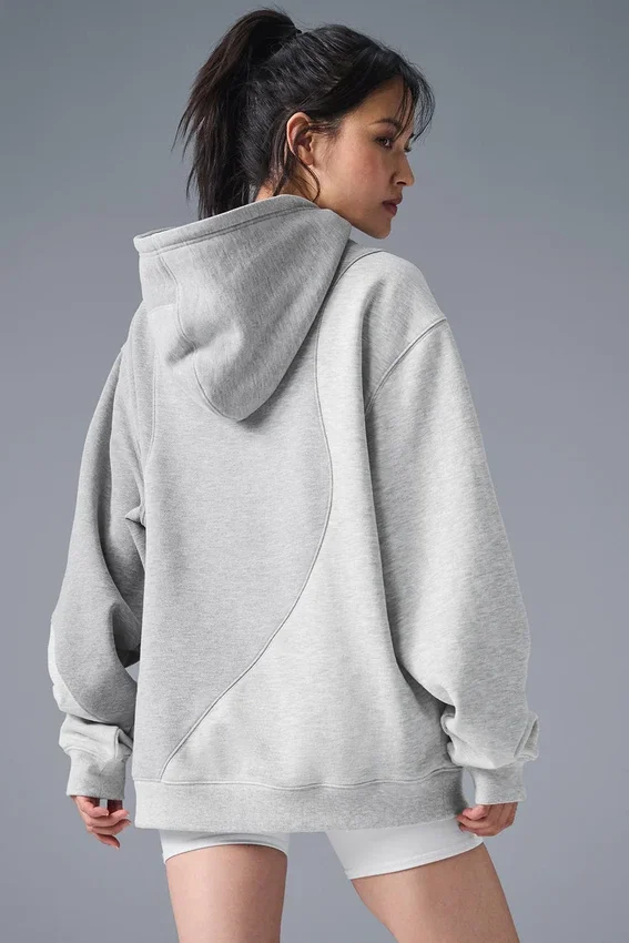 Make Waves Kapüşonlu Sweatshirt - Atletik Melanj Gri Tonlu
