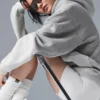 Make Waves Kapüşonlu Sweatshirt - Atletik Melanj Gri Tonlu
