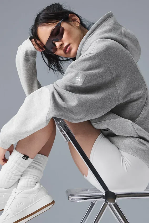 Make Waves Kapüşonlu Sweatshirt - Atletik Melanj Gri Tonlu