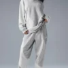 Make Waves Kapüşonlu Sweatshirt - Atletik Melanj Gri Tonlu