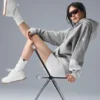 Make Waves Kapüşonlu Sweatshirt - Atletik Melanj Gri Tonlu