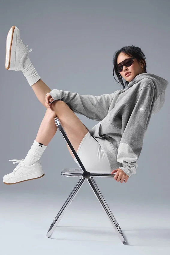 Make Waves Kapüşonlu Sweatshirt - Atletik Melanj Gri Tonlu
