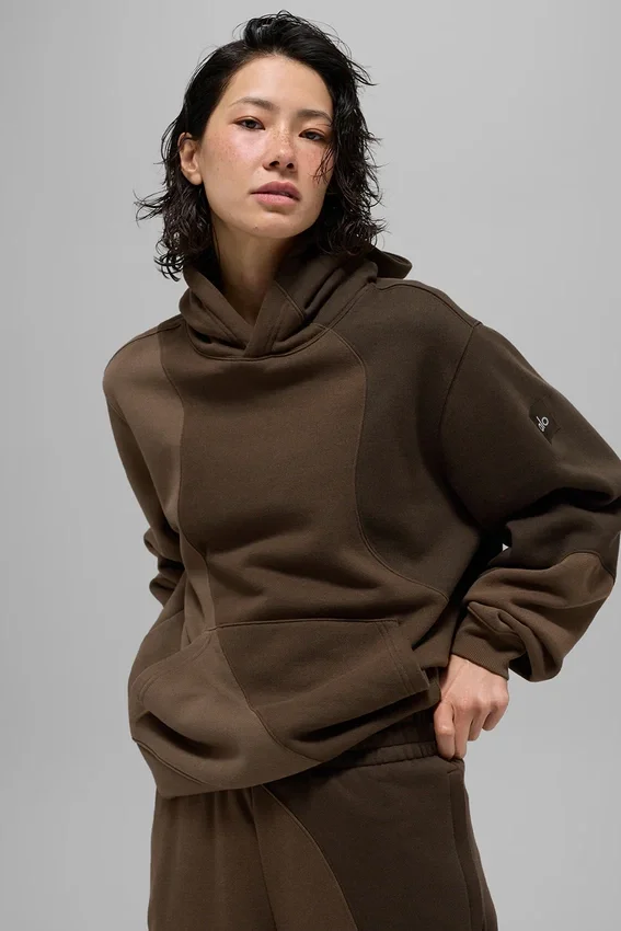 Make Waves Kapüşonlu Sweatshirt - Espresso Tonlu