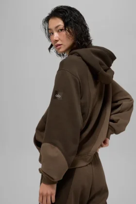 Make Waves Kapüşonlu Sweatshirt – Espresso Tonlu