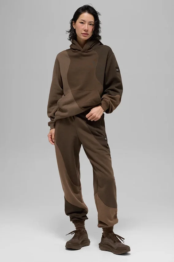 Make Waves Kapüşonlu Sweatshirt - Espresso Tonlu