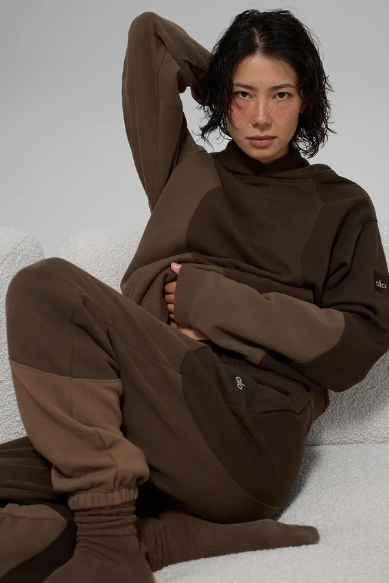 Make Waves Kapüşonlu Sweatshirt - Espresso Tonlu