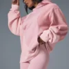 Make Waves Kapüşonlu Sweatshirt - Gün Batımı Pembesi Tonlu