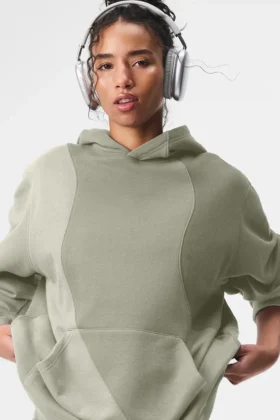Make Waves Kapüşonlu Sweatshirt - Kireçtaşı Tonlu