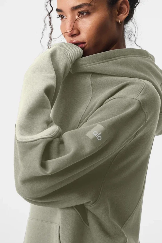 Make Waves Kapüşonlu Sweatshirt - Kireçtaşı Tonlu