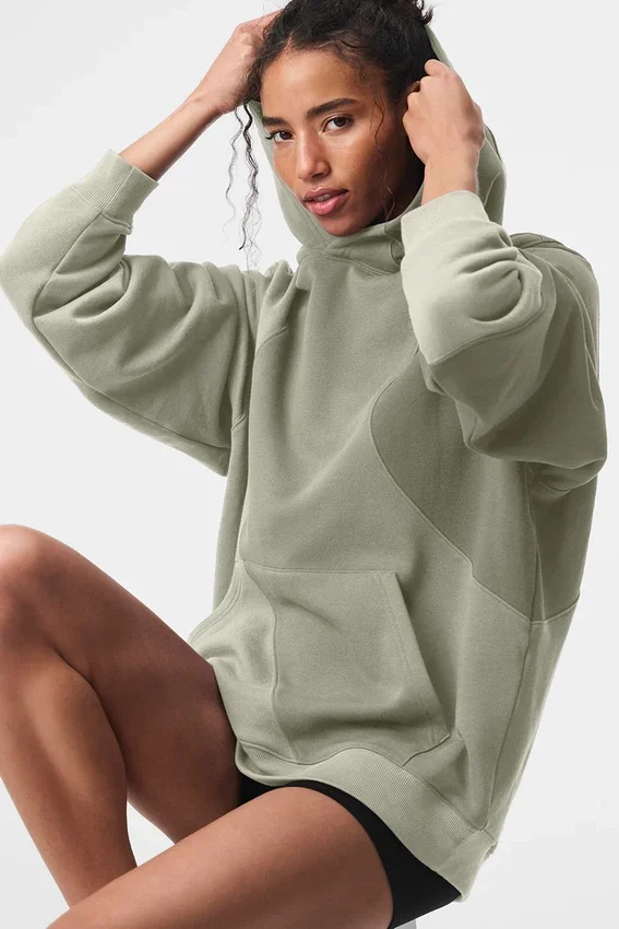 Make Waves Kapüşonlu Sweatshirt - Kireçtaşı Tonlu