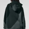 Make Waves Kapüşonlu Sweatshirt - Kömür Yeşili Tonlu