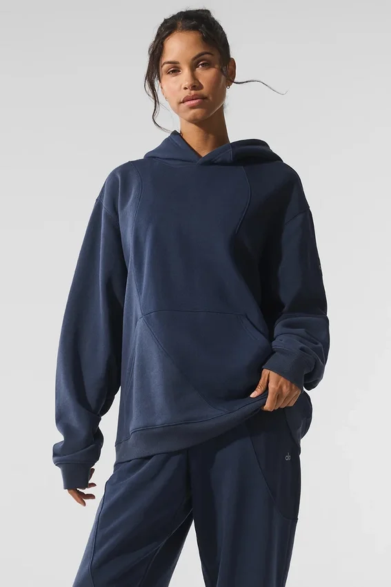 Make Waves Kapüşonlu Sweatshirt - Lacivert Tonlu