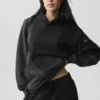 Make Waves Kapüşonlu Sweatshirt - Vintage Siyah Tonlu