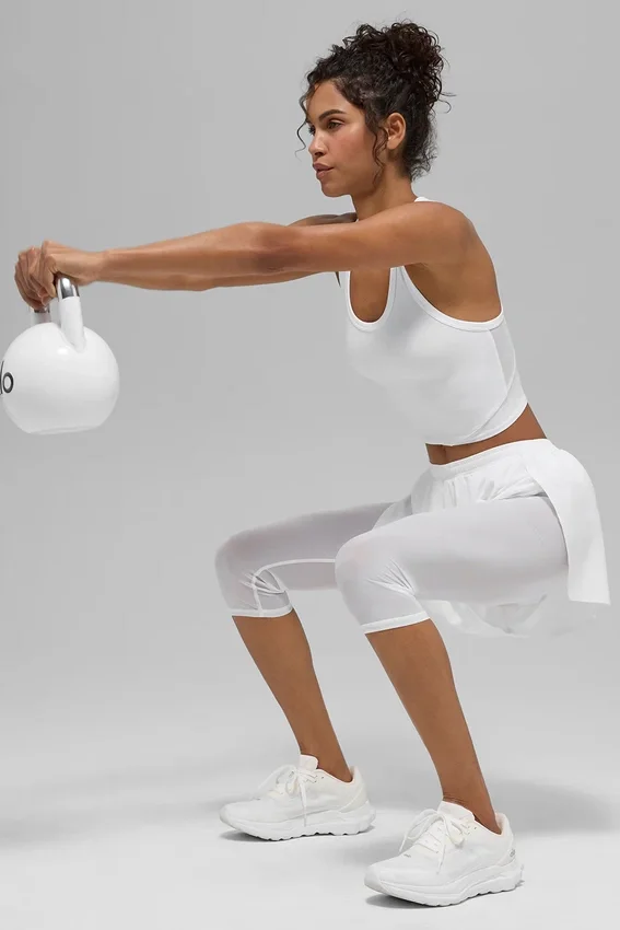 Mesh Front Runner Tank - Beyaz