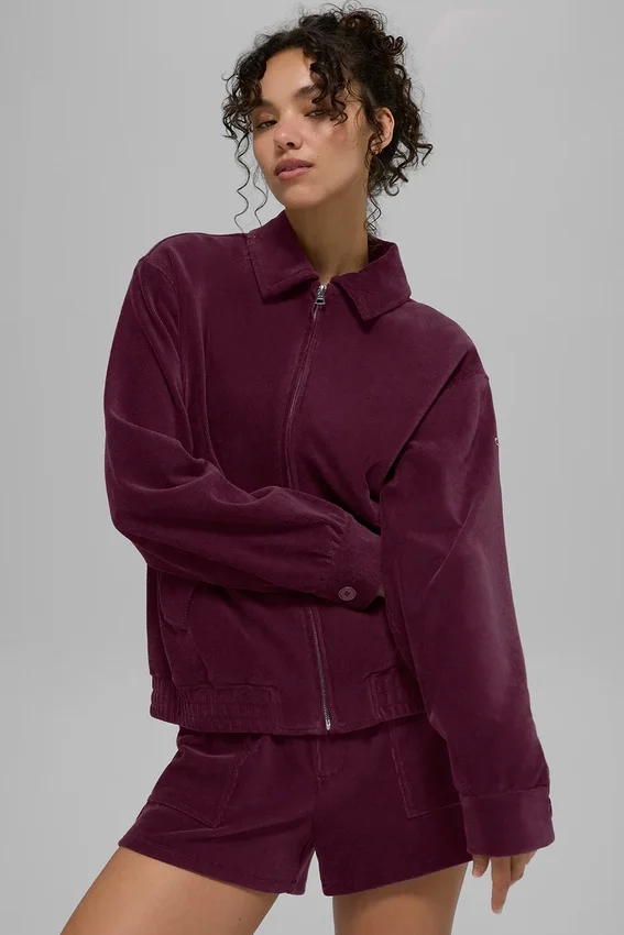 Micro Corduroy on Duty Ceket - Bordo