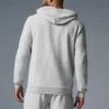 Micro Waffle Fast Break Kapüşonlu Sweatshirt - Atletik Melanj Gri