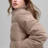 Mikro Kadife Dreamy Puffer - Chai Latte