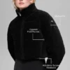 Mikro Kadife Dreamy Puffer - Siyah