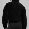 Mikro Kadife Dreamy Puffer - Siyah