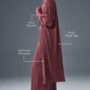 Mikro Plisse Gömlek Elbise - Bordo Trüf