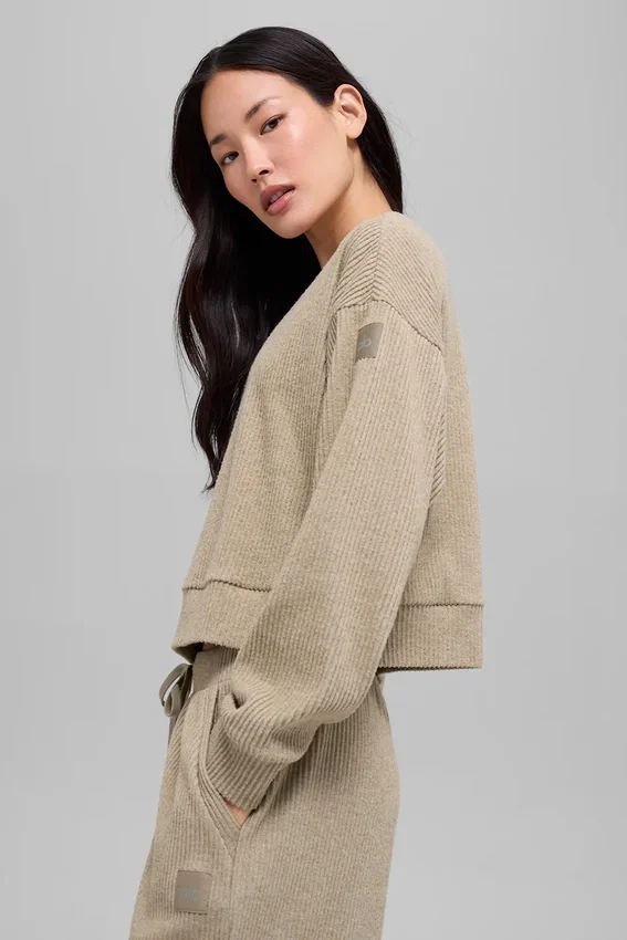 Muse Bisiklet Yaka Kazak - Gravel Heather