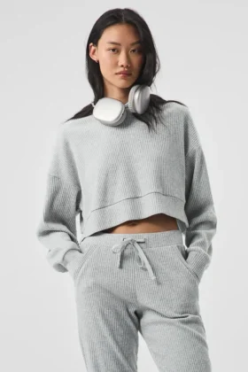 Muse Kapüşonlu Sweatshirt - Atletik Melanj Gri