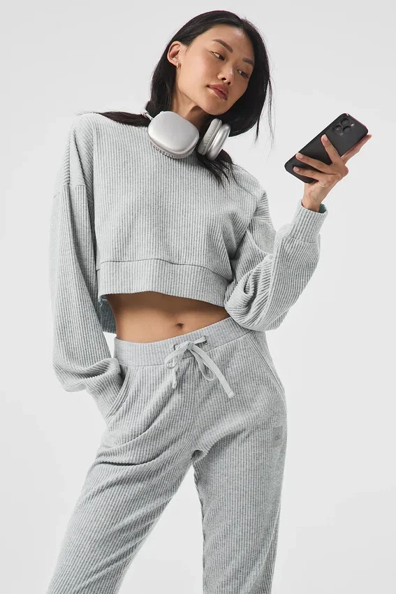 Muse Kapüşonlu Sweatshirt - Atletik Melanj Gri